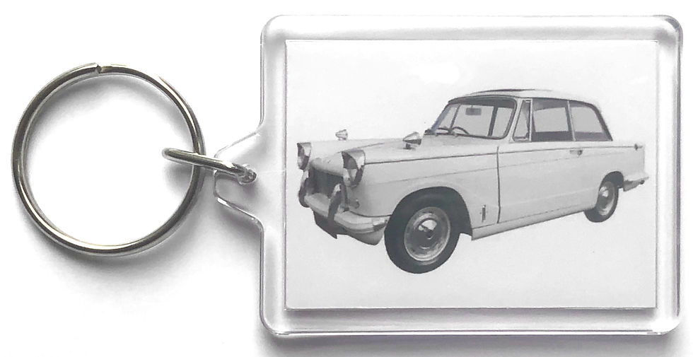 Thumbnail: Triumph Herald 12/50 1964 - Clear Plastic keyring with 50 x 35mm insert 