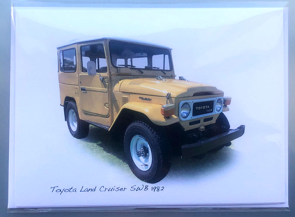 Thumbnail: Toyota Land Cruiser SWB 1982 Card 5x7in: Happy Birthday, Anniversary or Plain
