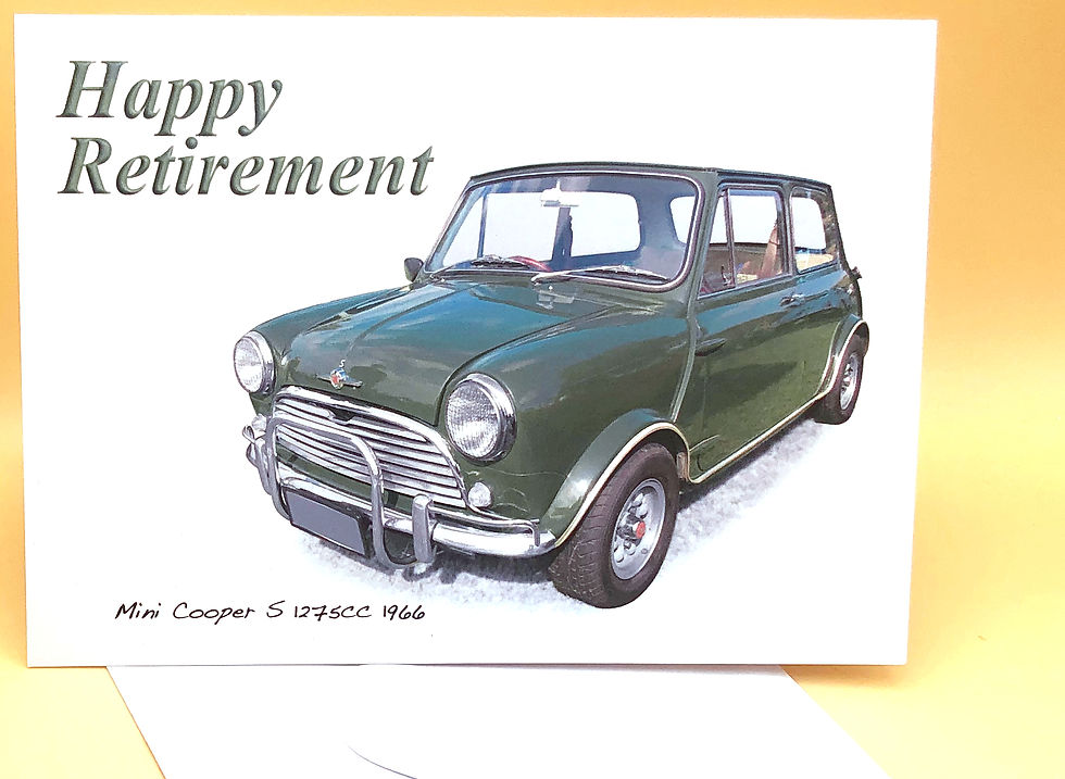 Thumbnail: Mini Cooper S 1275cc 1966 Card (5x7in): Happy Birthday, Anniversary or Plain