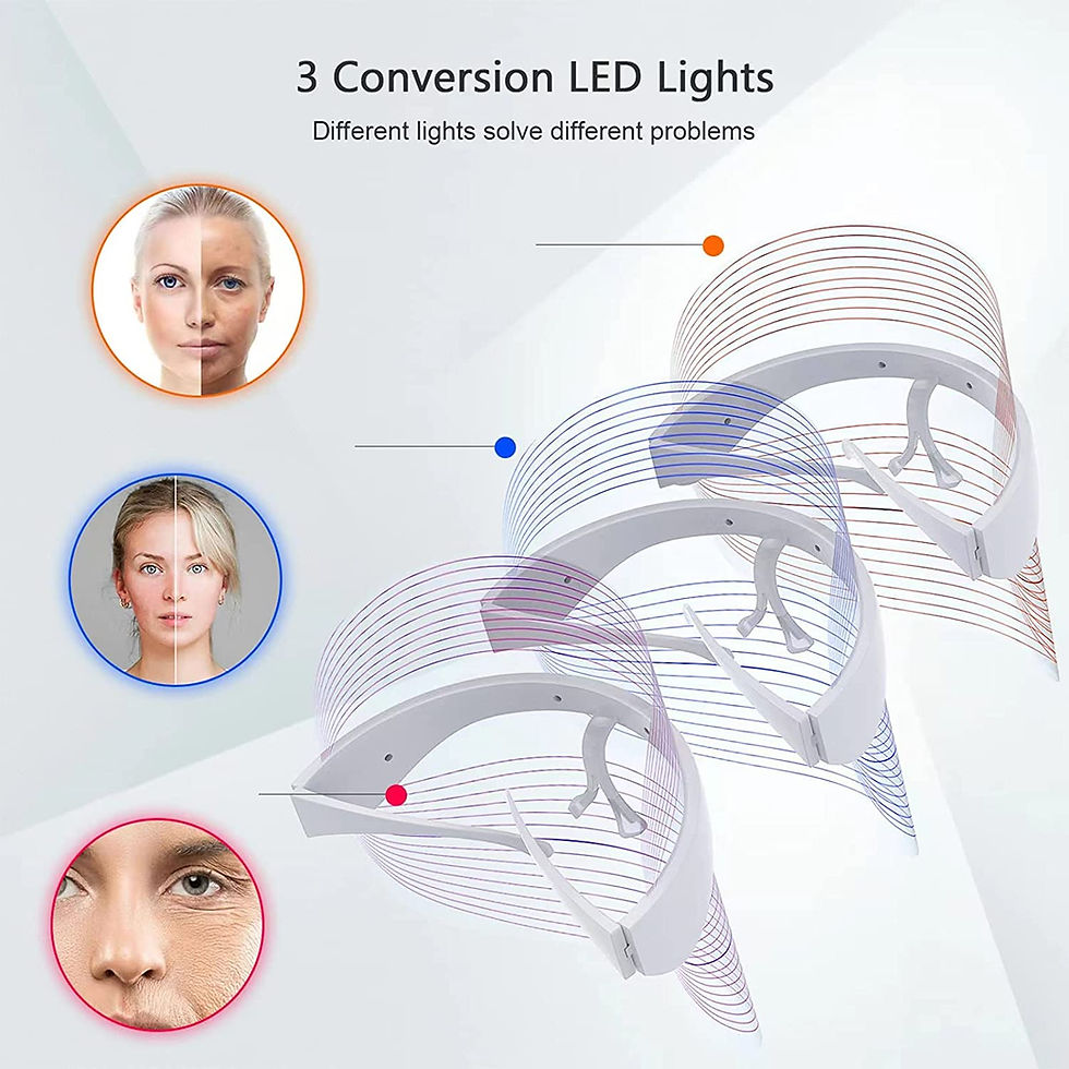 Thumbnail: Anti-Aging 3 Color Electric LED Light Therapy Facial Beauty Mask