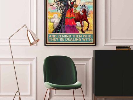 New -Some Days, You Just Have To Put On The Hat Witch And Horse Poster, Canvas