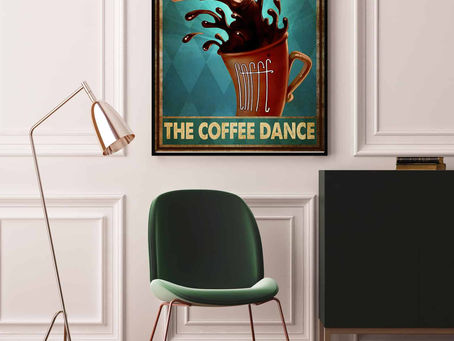 Best Seller -Girl Easily Distracted By Music And Coffee Poster, Canvas