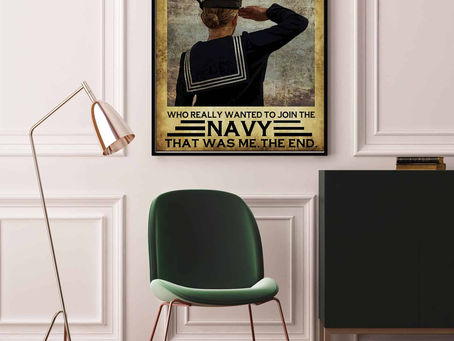 Shop -Once upon a time there was a girl who really wanted to join the navy Poster, Canvas