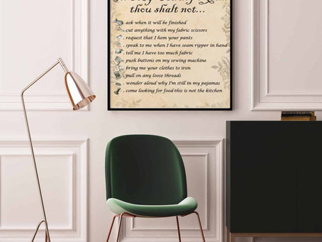 High quality -In My Sewing Room Thou Shalt Not Poster, Canvas
