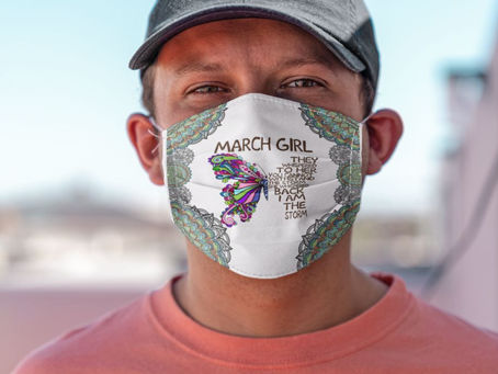 Get Now -Butterfly March girl they whispered to her face mask