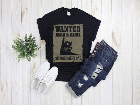 Shop -Wanted dead and alive schrodinger’s cat shirt,Hoodie