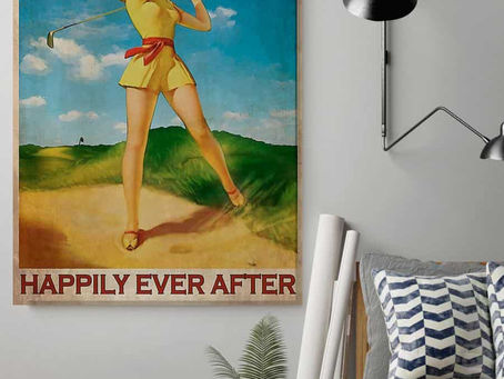 Get Here -Golf Think Less Swing More Poster And Canvas