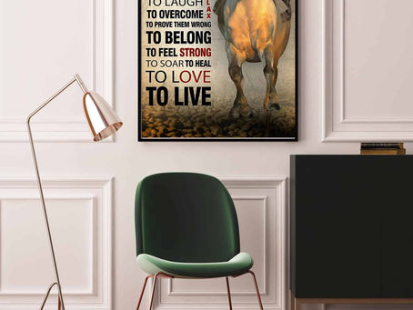 Best Seller -We Ride Horse To Fly To Feel Poster, Canvas