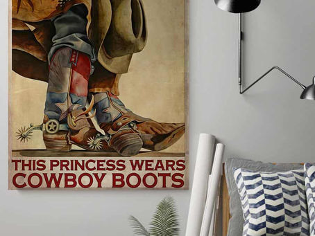Check out this awesome -Forget The Glass Slippers This Princess Wears Cowboy Boots Poster and Canvas