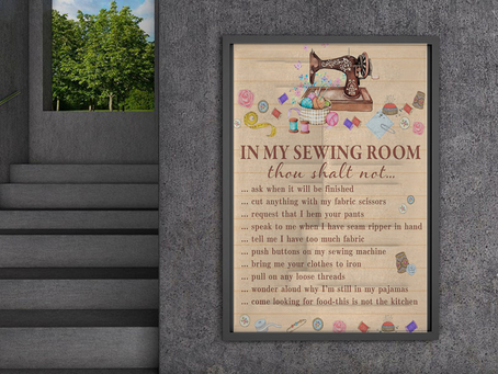 Pickup now -In My Sewing Room Poster And Canvas