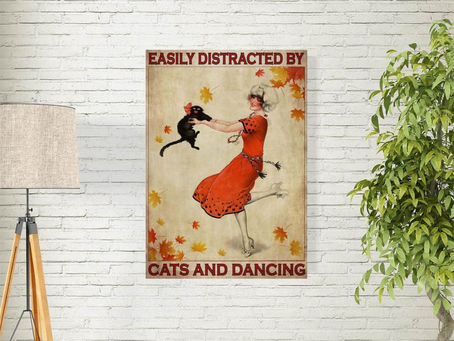 Find -Girl Distracted By Cats And Dancing Poster And Canvas