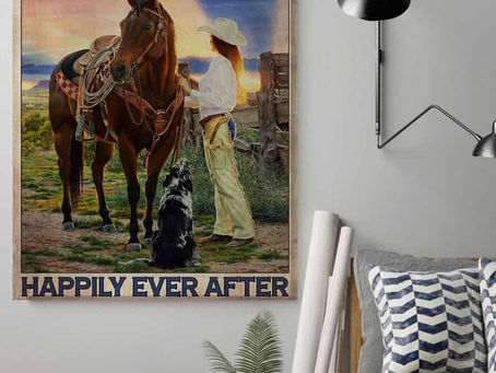 Shop -Golf And She Lived Happy Lived Ever After poster and canvas