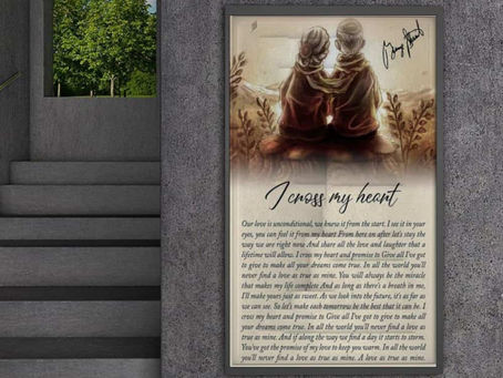 Cover your body with amazing -I Cross my heart lyrics Poster and canvas