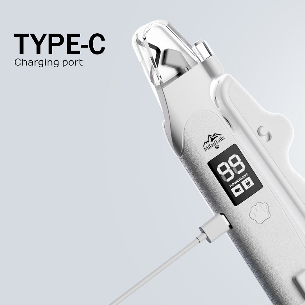 Thumbnail: 2-in-1 Dog Nail Clipper and Grinder with LED Light, USB Rechargeable Quiet