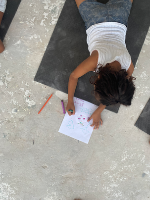 Samah Wellness community project with Holbox kids
