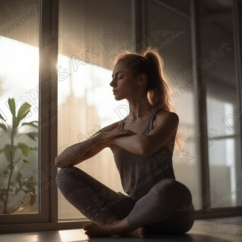 Woman Meditating Stock Image