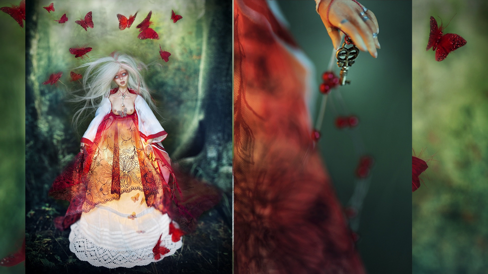 In Between the Realms- Lightpainted Doll