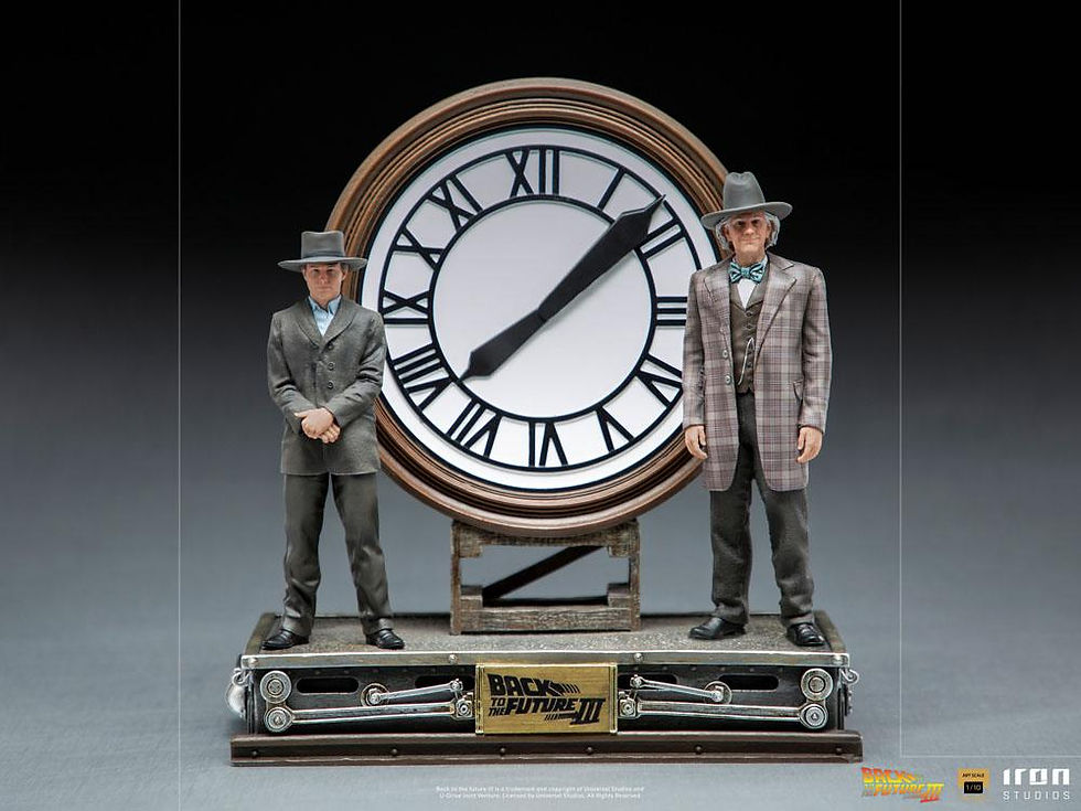 Miniaturbild: Zurück in die Zukunft III Deluxe Art Scale Statue 1/10 Marty and Doc at the Cloc