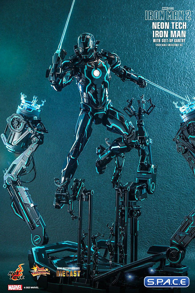 Miniaturbild: 1/6 Scale Neon Tech Iron Man with Suit-Up Gantry Movie Masterpiece MMS672D50 (Ir