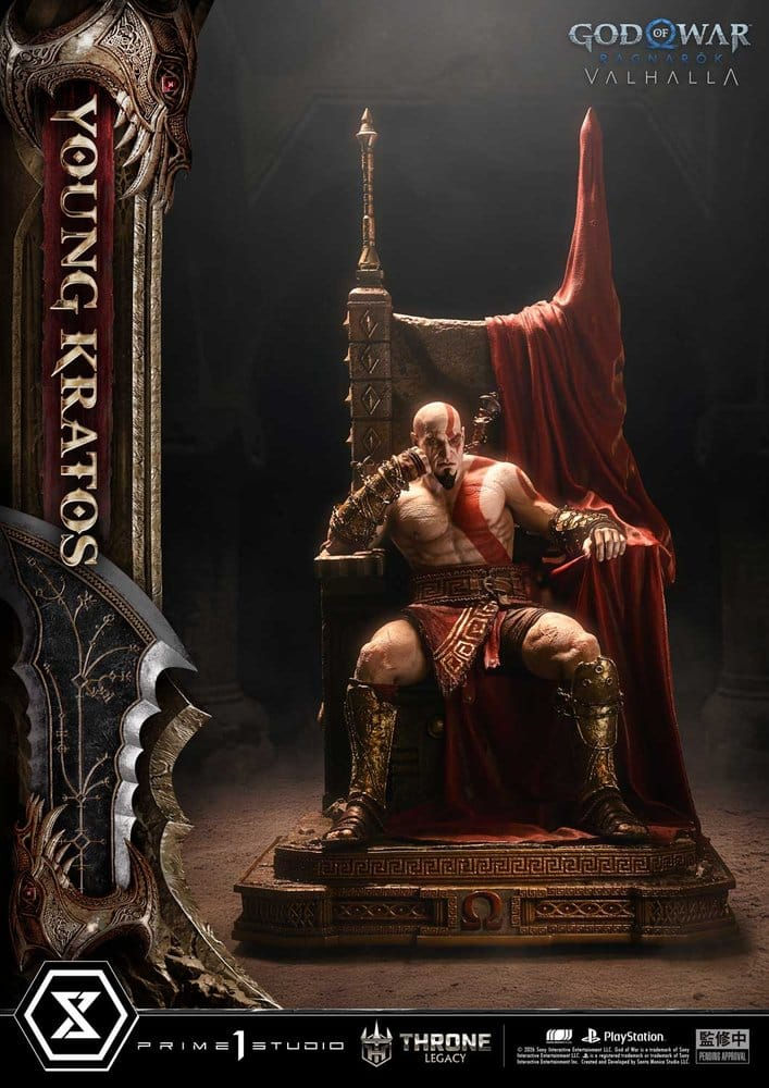 Miniaturbild: Throne Legacy God of War Series Statue 1/3 Ragnarok Young Thyself Kratos 91 cm S
