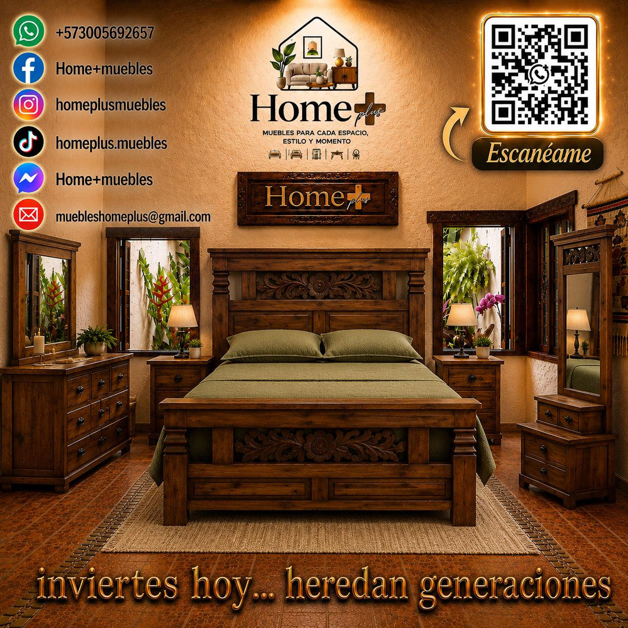 JUEGO DE ALCOBA HACIENDA REAL