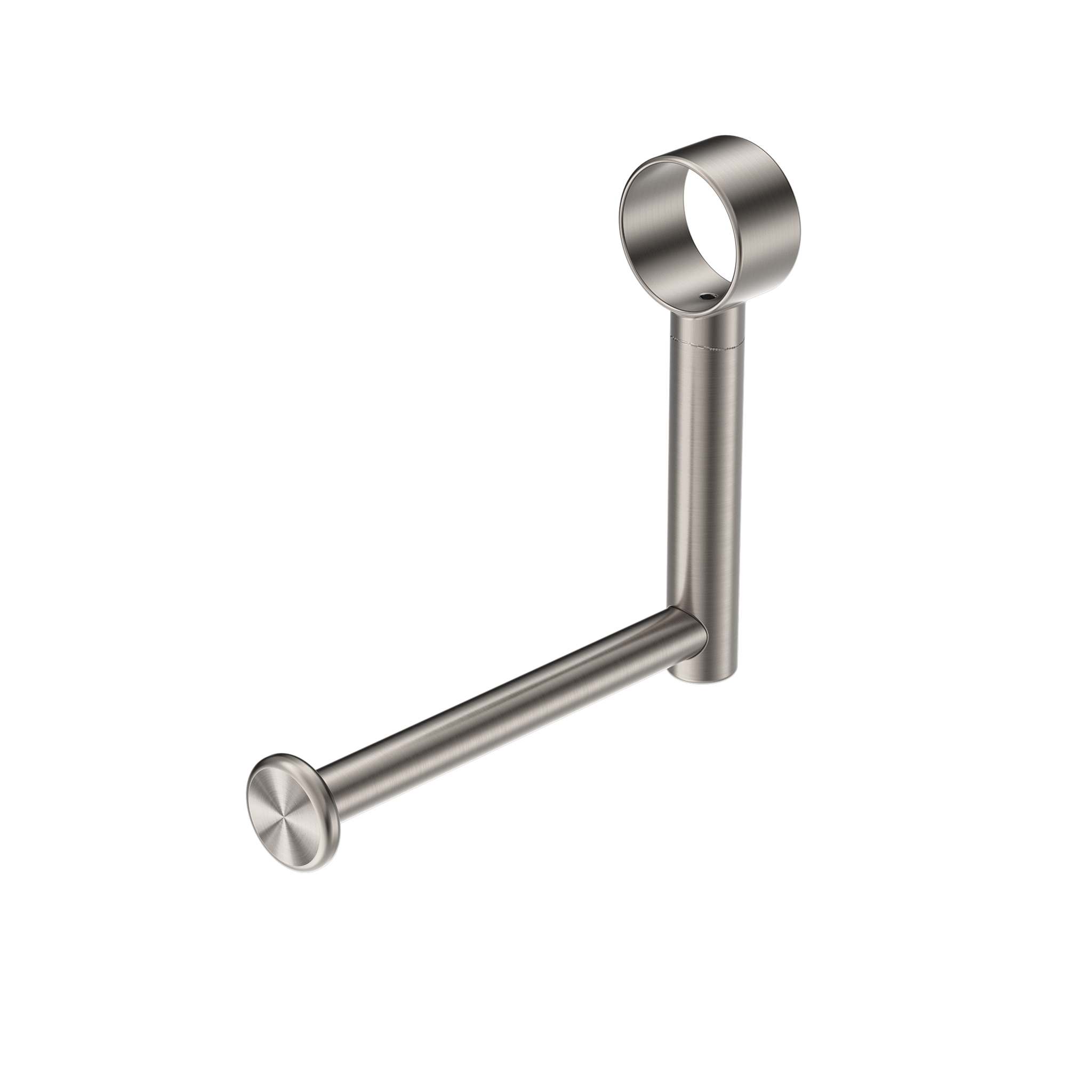 Bassini Plus Care Add On Toilet Roll Holder Brushed Nickel