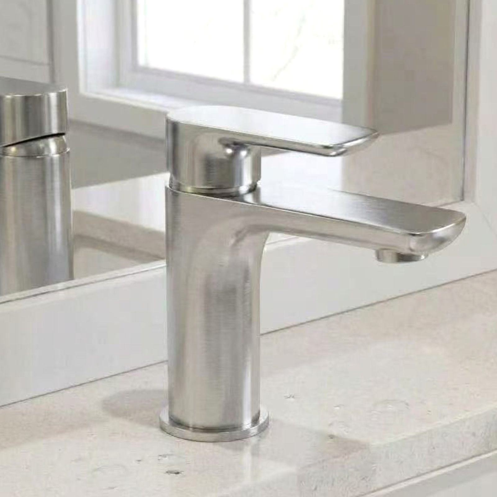 Bassini Basin Mixer Brushed Chrome