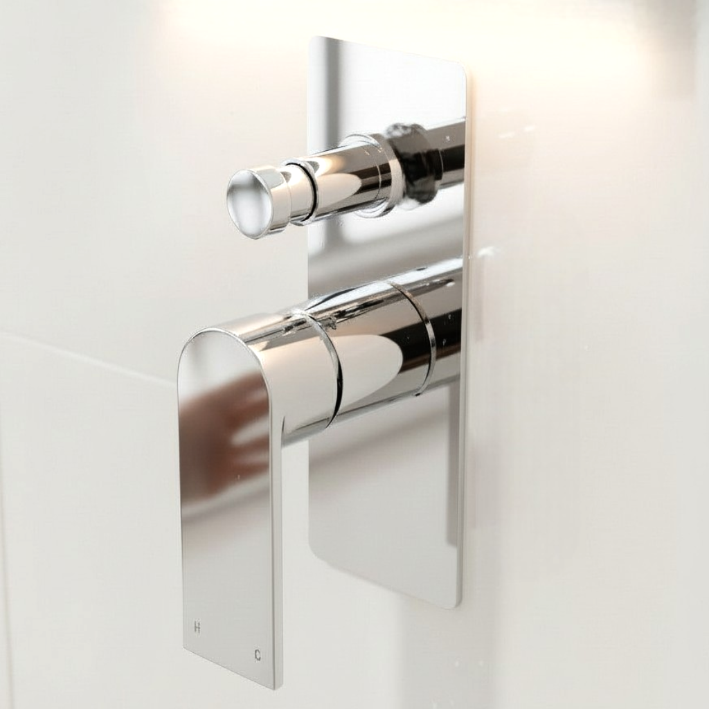 Brunetti Wall Diverter Mixer Chrome