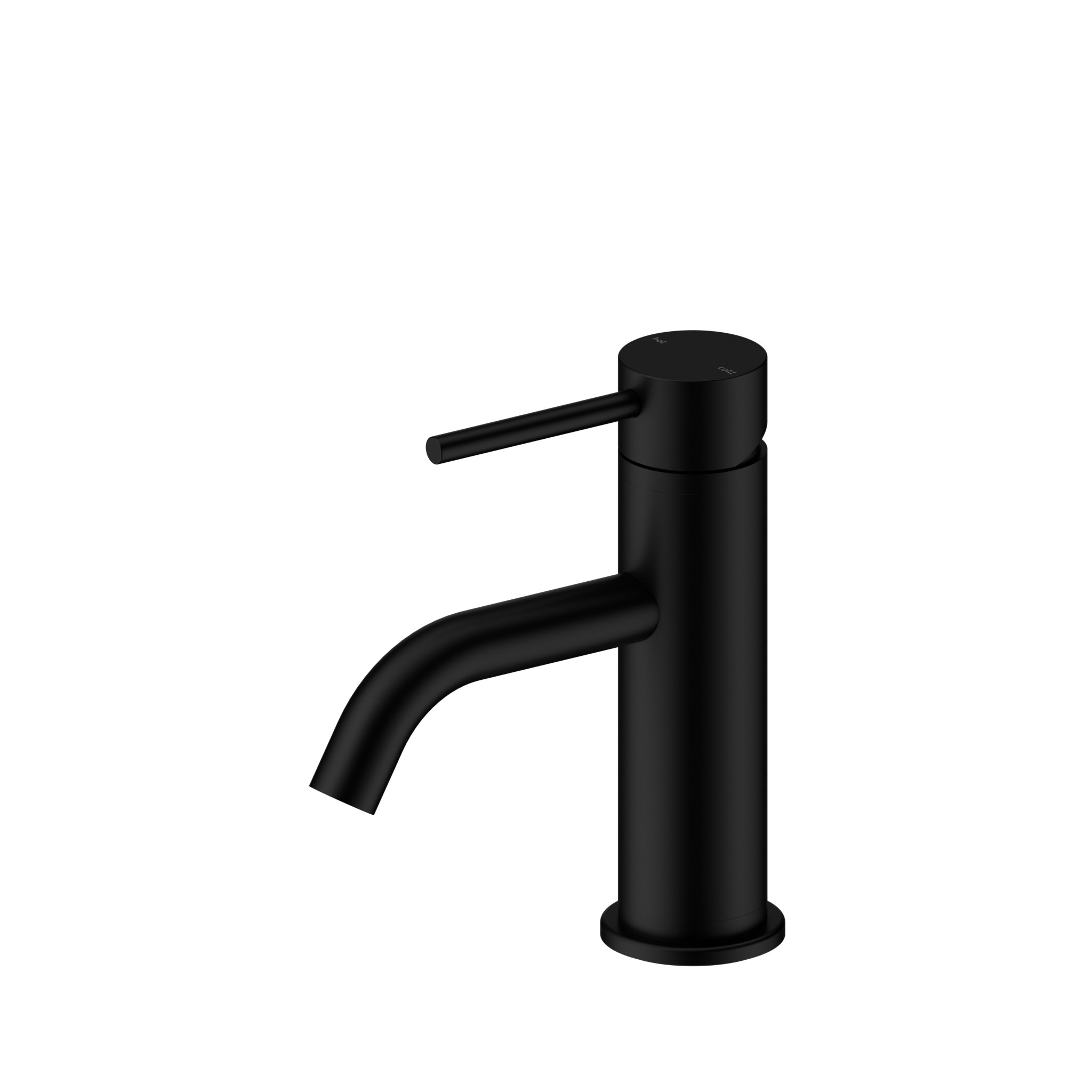 Senza Plus Basin Mixer Curved Spout Matte Black