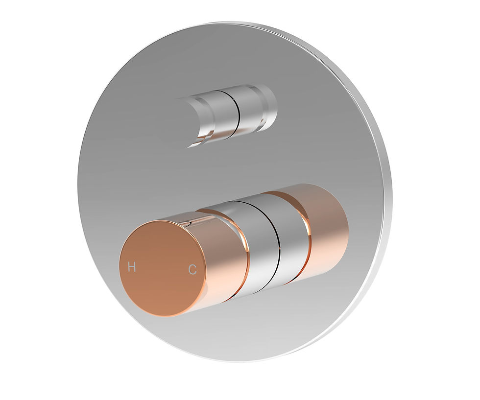 Handel Wall Diverter Mixer Chrome with Gold