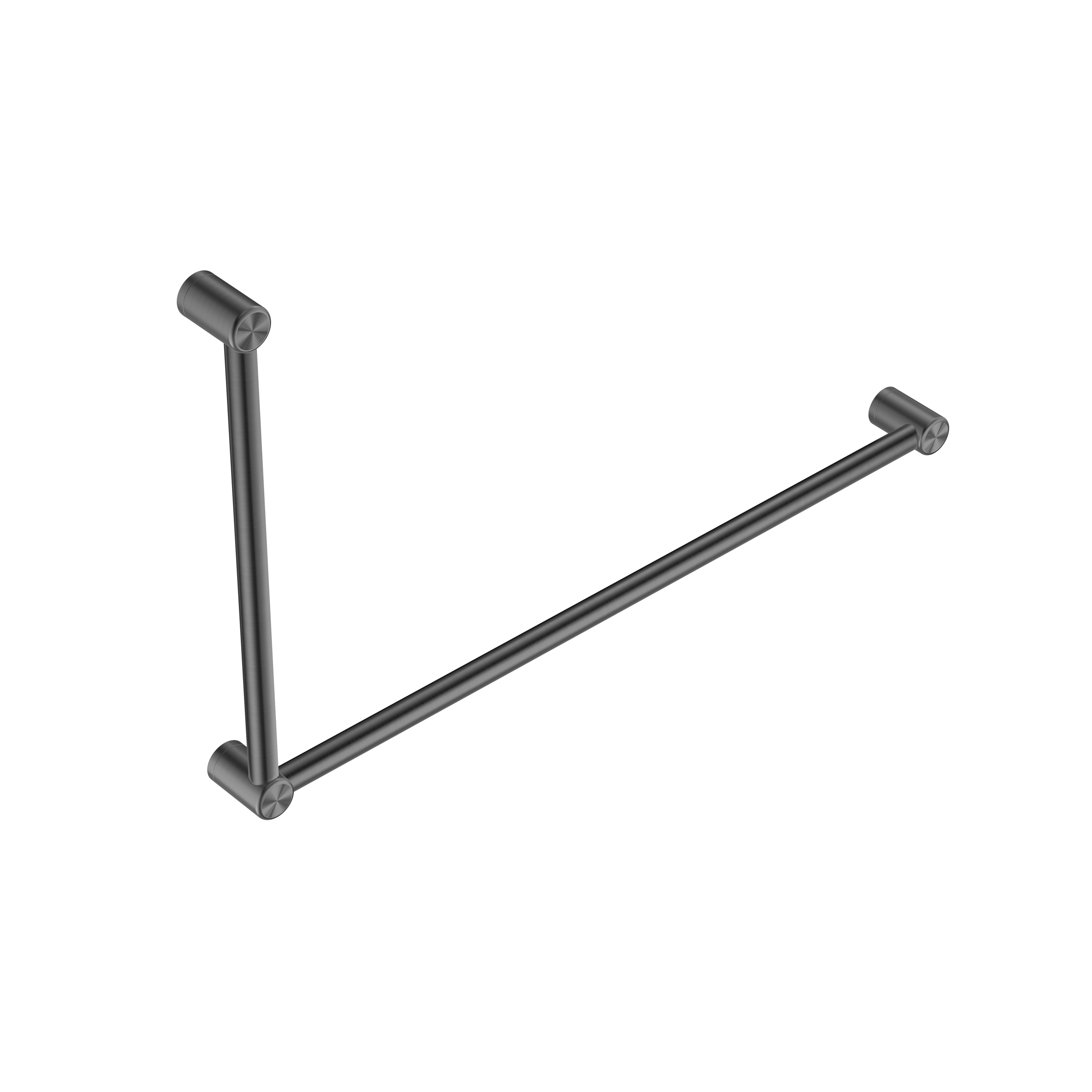 Bassini Plus Care 32mm DDA Grab Rail Set 90 Degree 600X1000mm Gun Metal