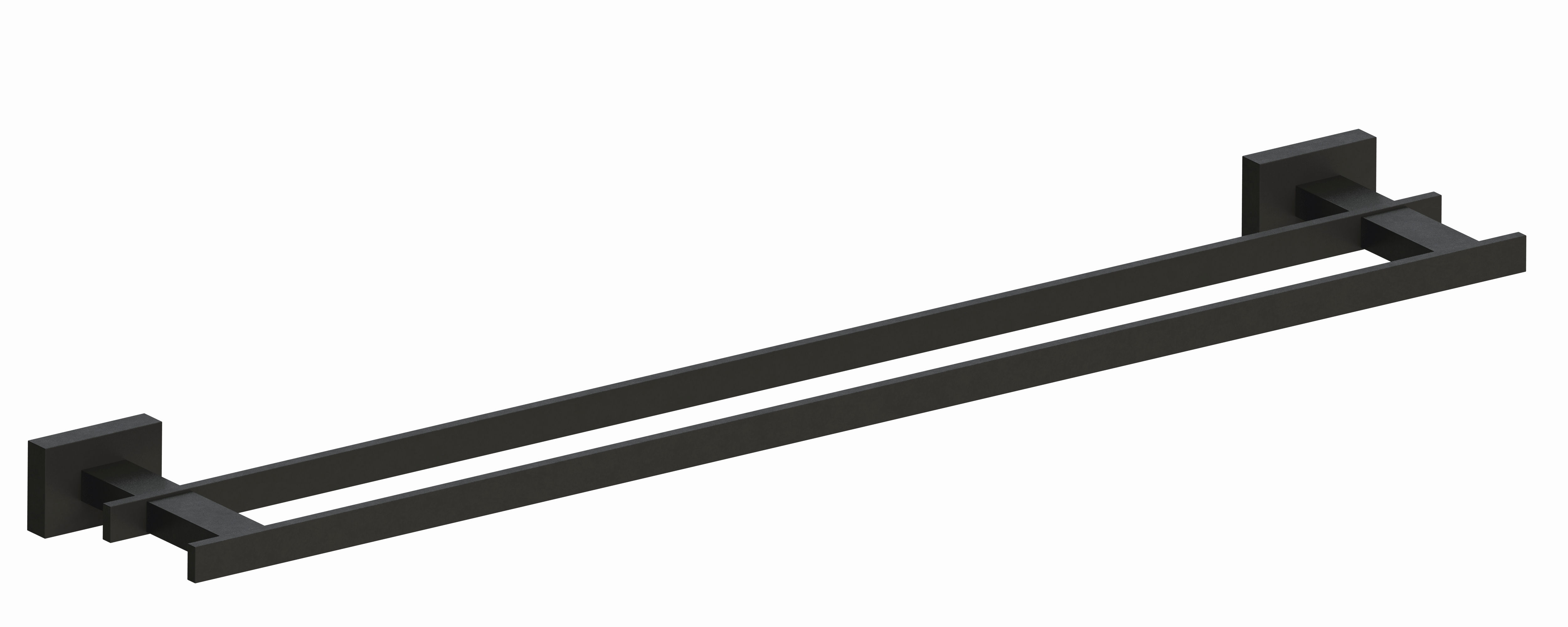 Alto 600mm Double Towel Rail Black