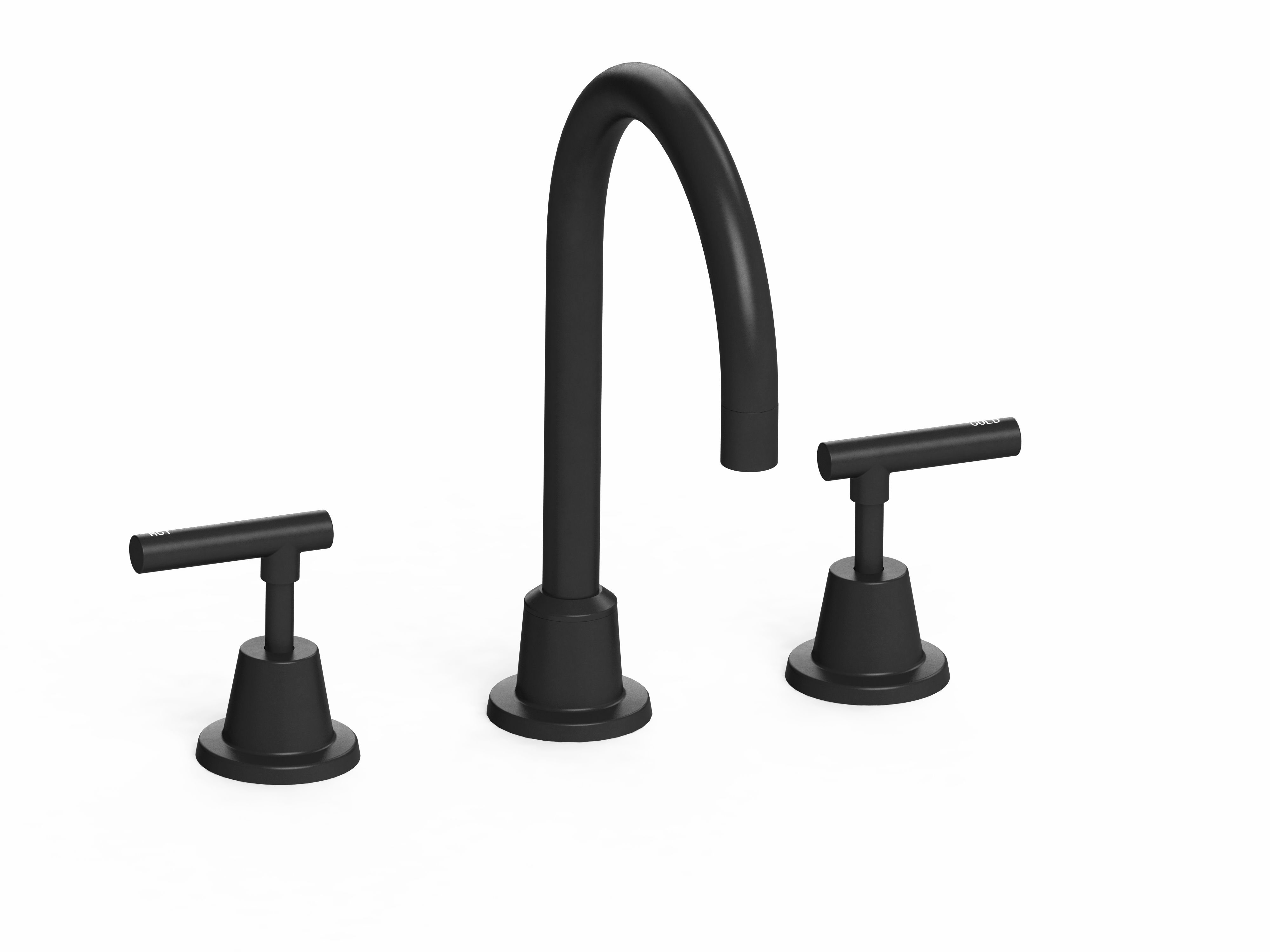 Enhance Meno Hob Sink Set Lever with Gooseneck Spout Black
