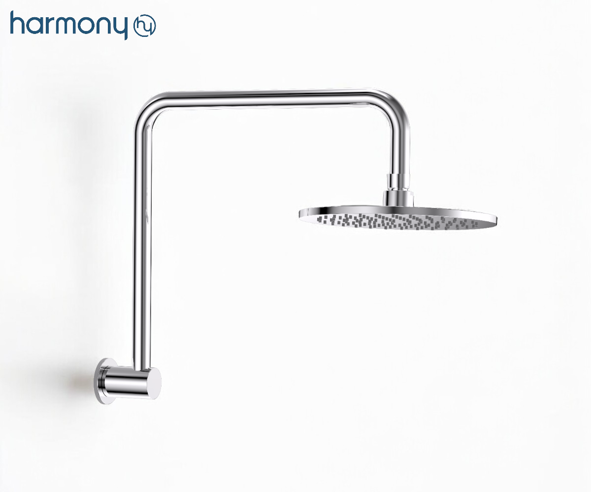 Senza Round Gooseneck Shower Set Chrome