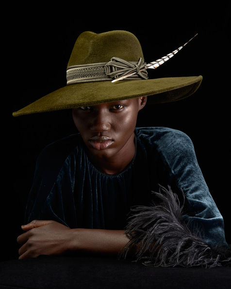 Philip Treacy photoshoot, including set design and photography, by London-based creative agency Carolina Mizrahi Studio