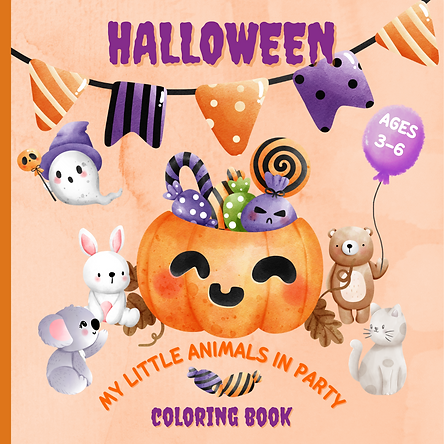 Halloween Coloring book for kids ages 3-6