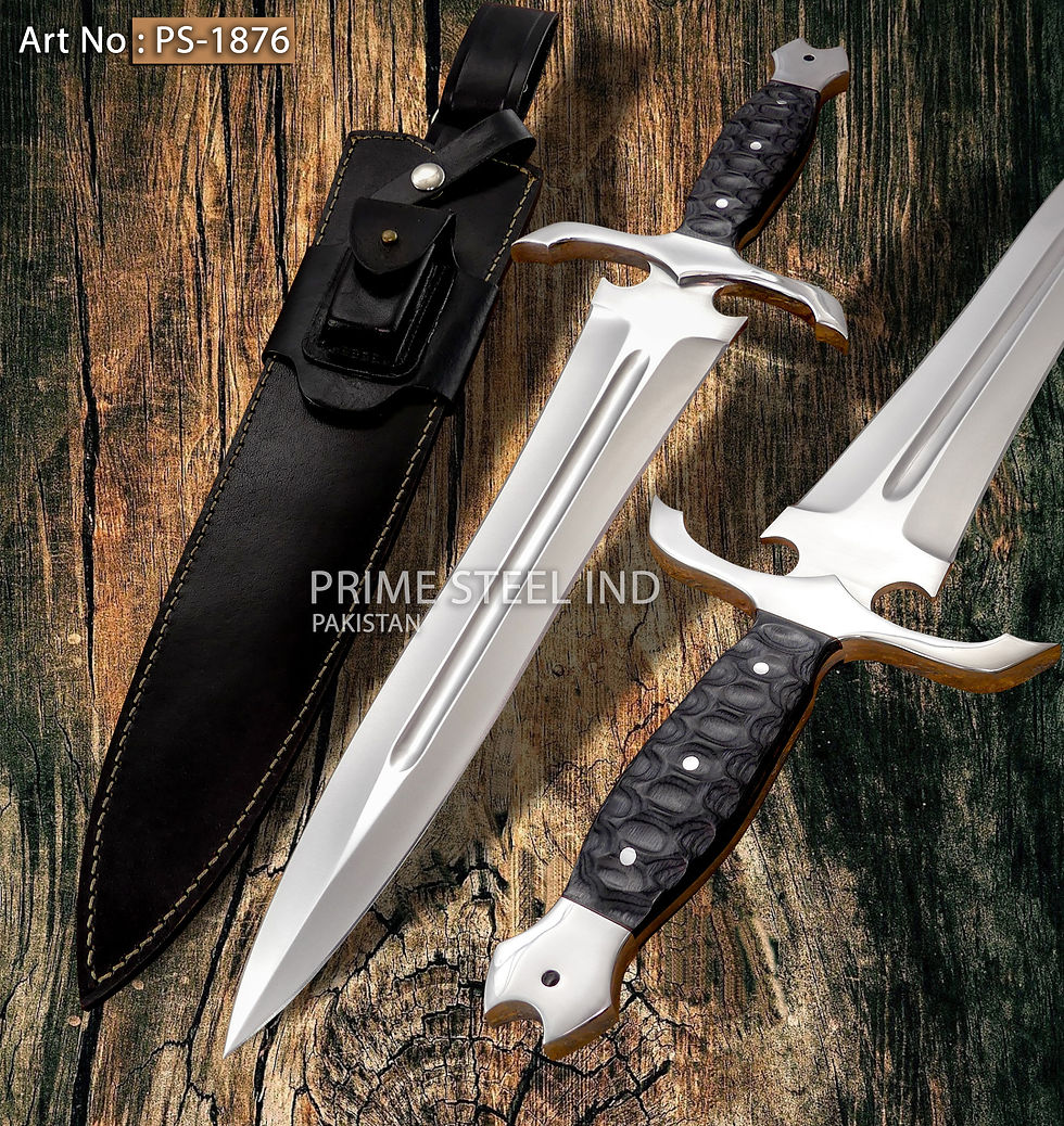 Eclipse Ember Full Tang Blood Grooved Dagger by Prime Steel Industries, Pakistani knife maker, knife manufacturer