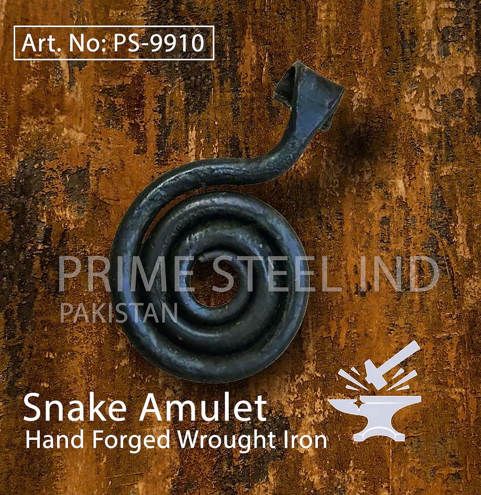 “Coil of the Watchful Serpent” – Hand-Forged Viking Snake Amulet Pakistan