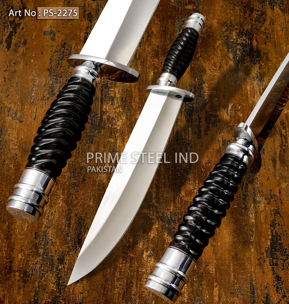 Inferno Fury Bowie knife by Prime Steel Industries, Pakistan knife exporter, Knife maker, Knife factory
