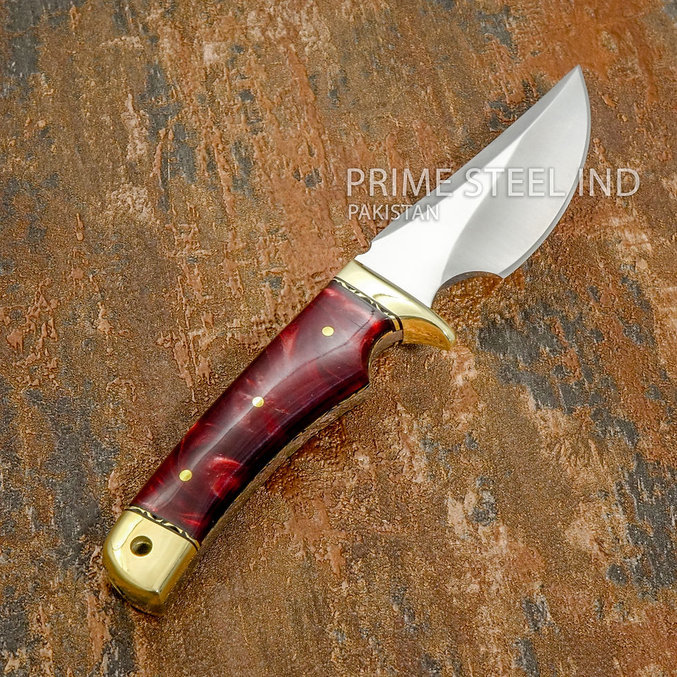 Thumbnail: The blade is forged from J2 stainless steel and finished in a sleek satin polish, offering dependable edge performance