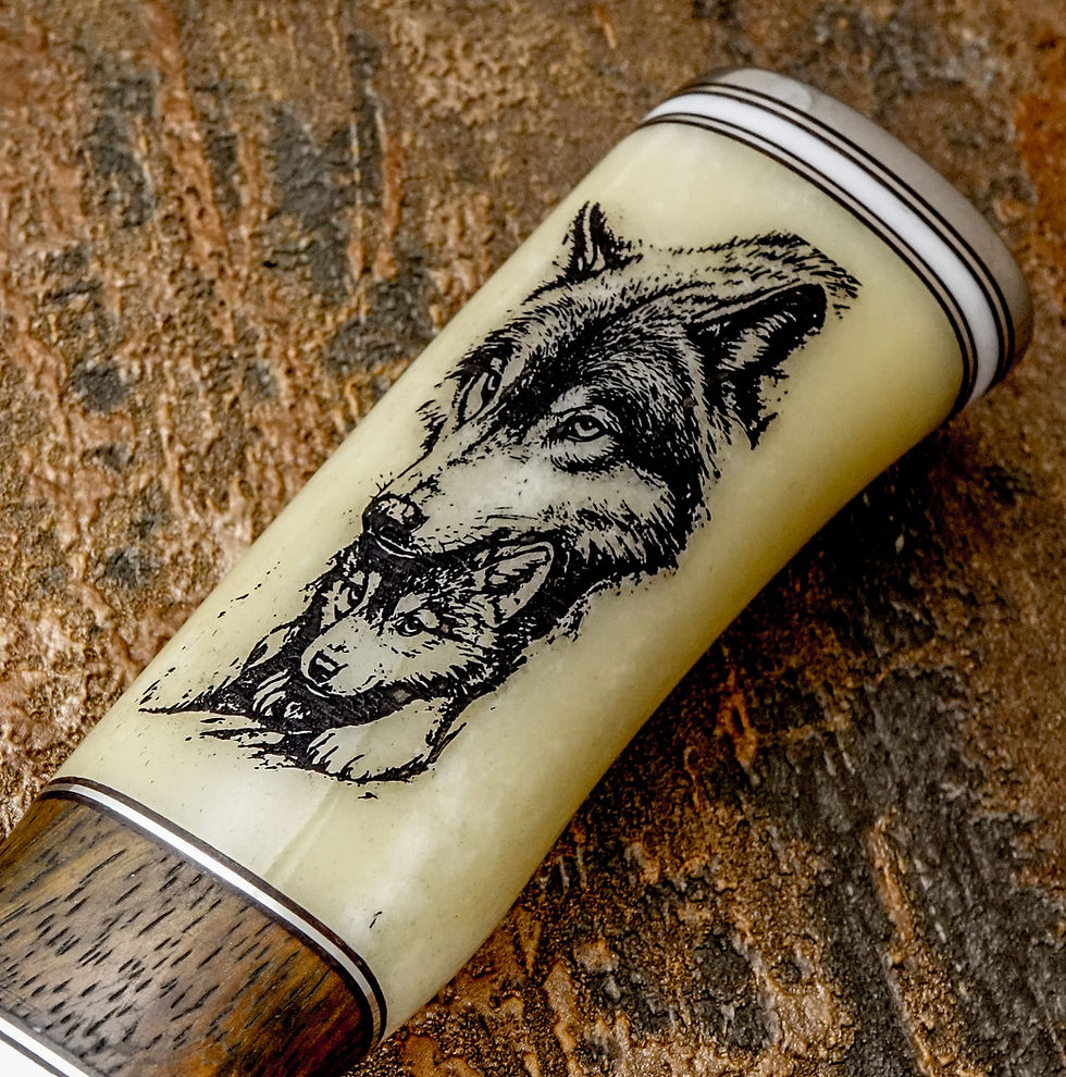 Thumbnail: Fine line work defines the fur texture, facial contours, and alert expression, while the natural bone coloration enhances con