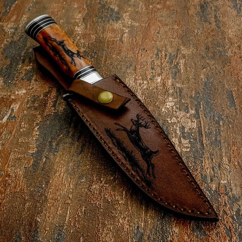 Thumbnail: High Quality Engraved Leather sheath