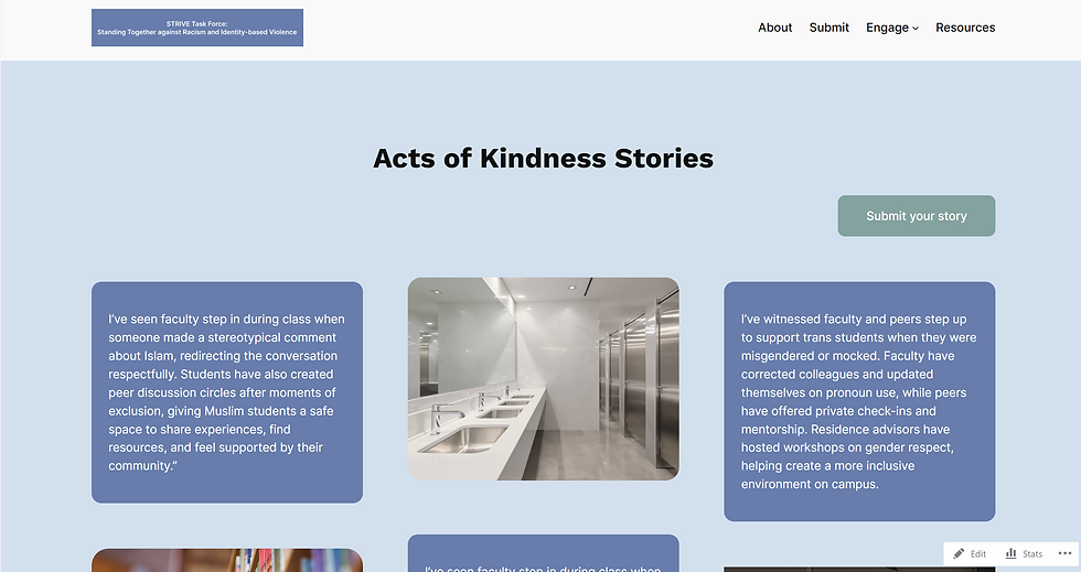 Website: Acts of Kindness Stories from Students