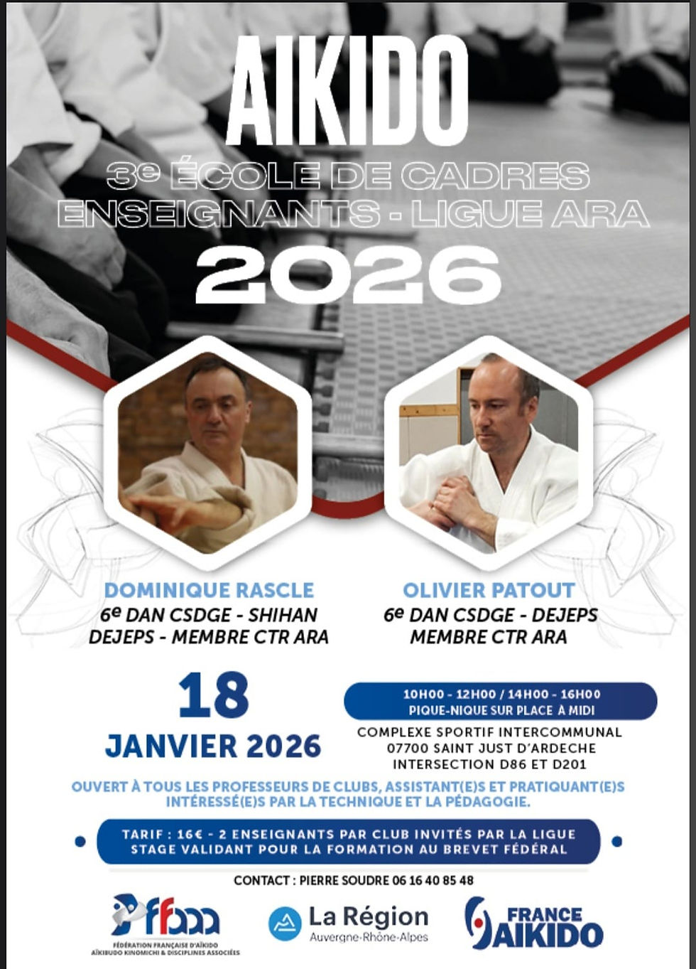 STAGE ECOLE DE CADRES 18 JANVIER A SAINT JUST ARDECHE