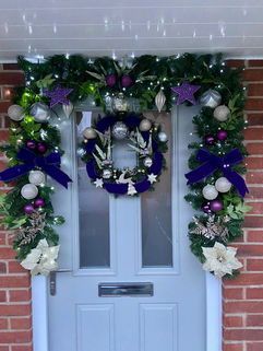 Purple Christmas door
