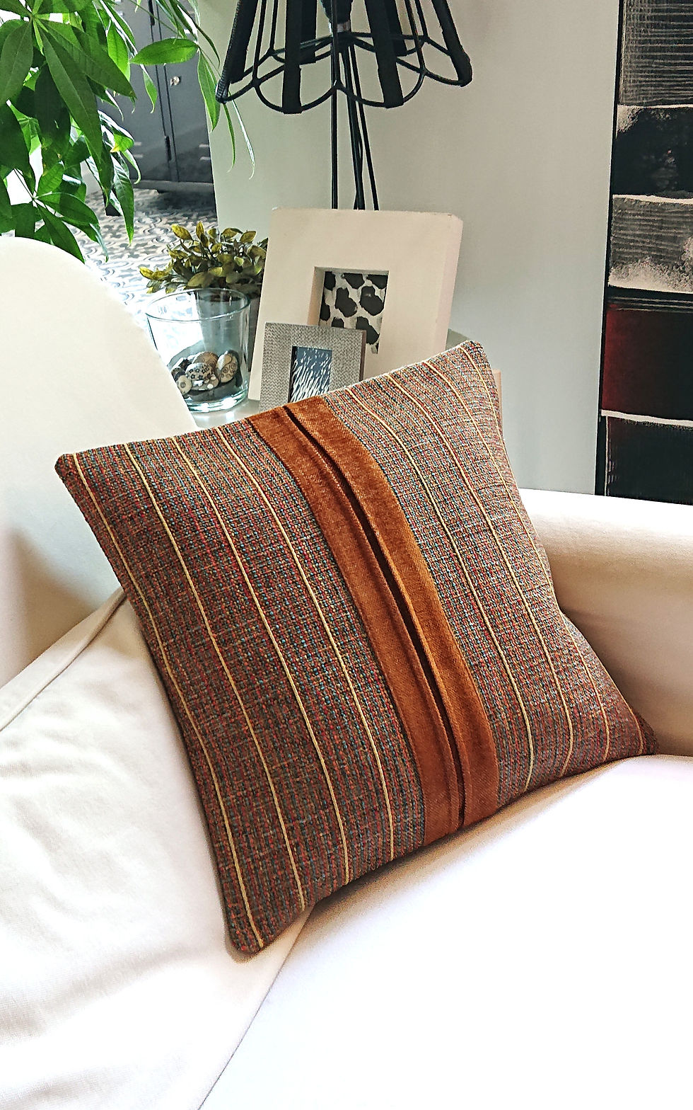CINIUM Housse de coussin ARTY , dimensions 44 cm x 44 cm. Déhoussable.