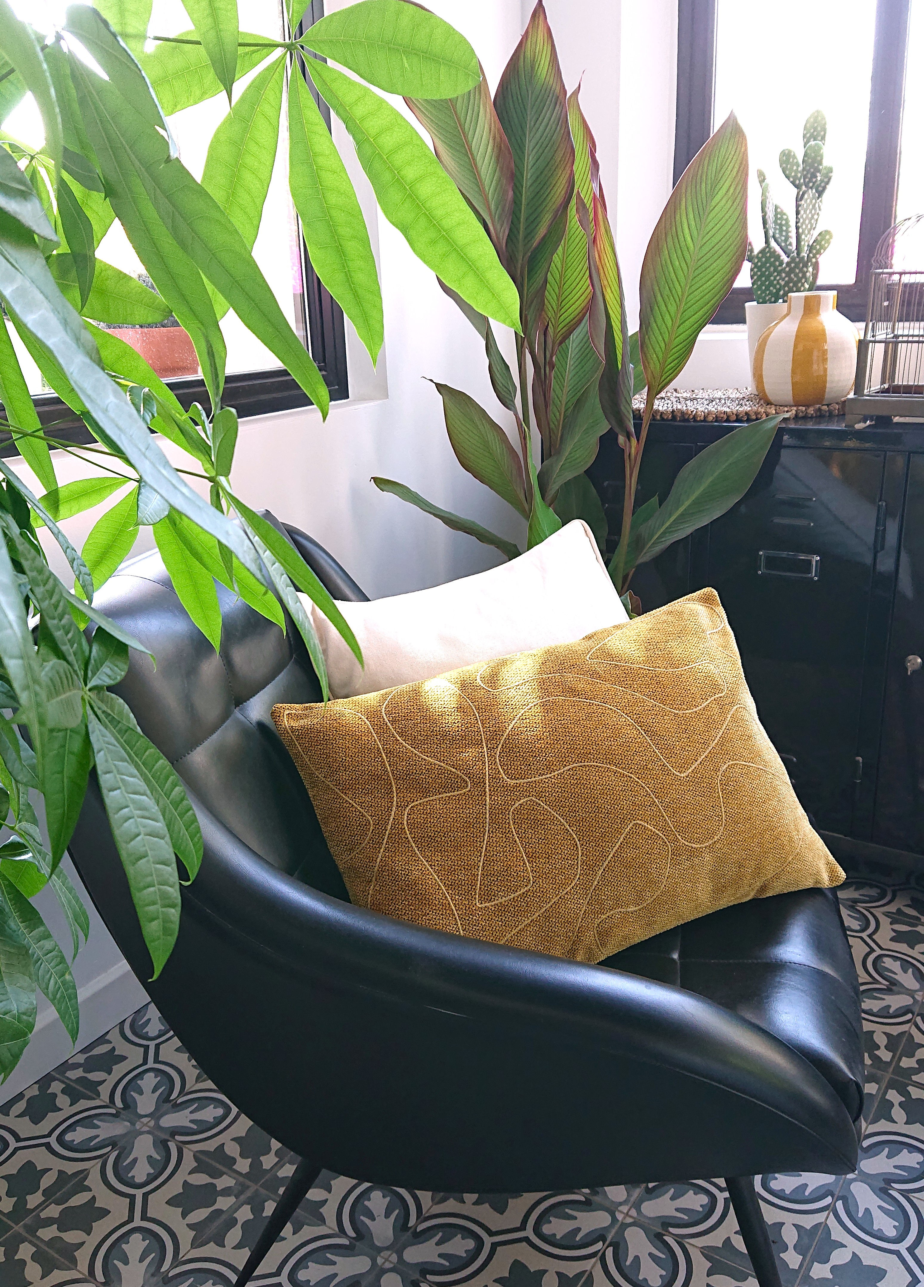 CLORO Housse de coussin ARTY rectangulaire, en chenille velours.