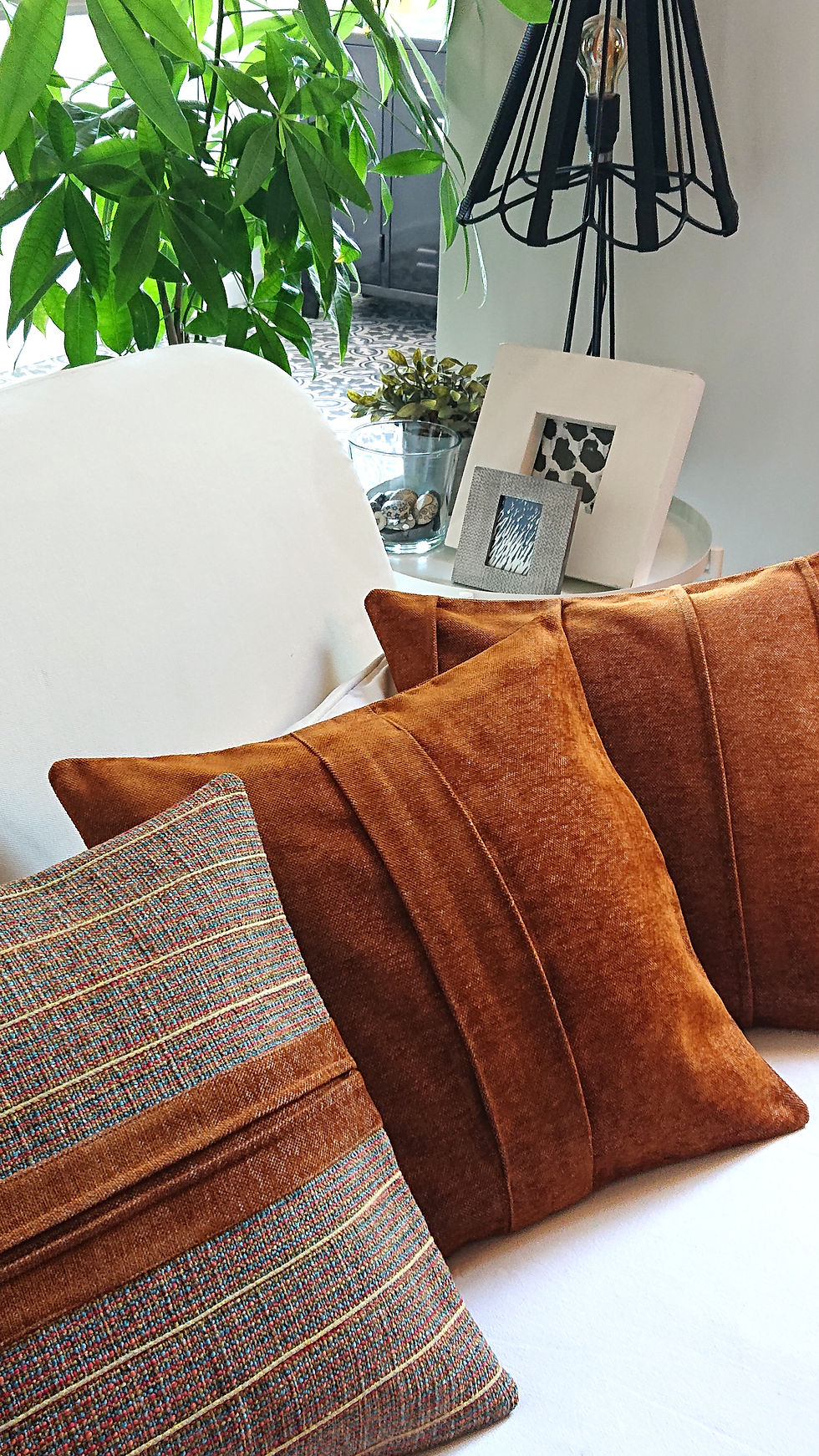 CORTEN Housse de Coussin ARTY en velours avec pli plat