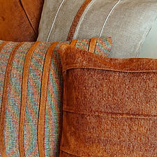 Coussin du thème velours de Rouille photographiés en gros plan