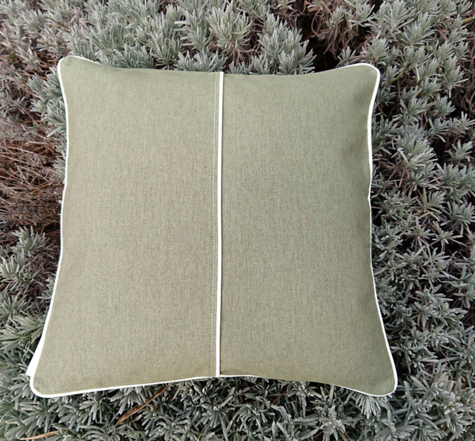Alco coussin Outdoor en tissu technique déperlant et passepoil contrasté